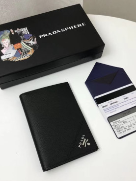  프** 사피아노 Saffiano Passport Case , 2MV017 - 프** 2020 사피아노 남여공용 여권지갑 PRAW0147,14CM.블랙