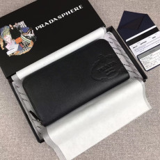  2020 Saffiano Mens Zip Round Wallet, 2ML317 - 프** 2020 사피아노 남성용 지퍼 라운드 장지갑,PRAW0150,20CM.블랙,블루