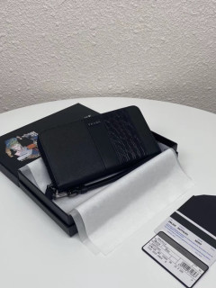  2020 Saffiano Mens Zip Round Wallet, 2ML028 - 프** 2020 사피아노 남성용 지퍼 라운드 장지갑,PRAW0170,20CM.블랙,네이비