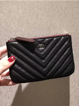 [CHANEL]샤* 쉐브론 미니 파우치 A82365-1