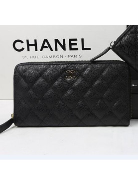 [CHANEL]샤* 짚어라운드 캐비어 A50097