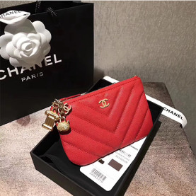 [CHANEL]샤* 참 쉐브론 미니 파우치 A82365-4