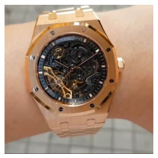  오데*** 로얄오크 15407OR.OO.1220OR.01 스켈레톤 다이얼 브레이슬릿 오토매틱 무브먼트 - Royal Oak Skeleton Dial High Quility Bracelet Automatic Movement