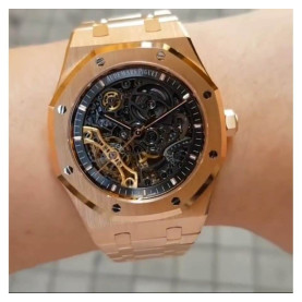  오데*** 로얄오크 15407OR.OO.1220OR.01 스켈레톤 다이얼 브레이슬릿 오토매틱 무브먼트 - Royal Oak Skeleton Dial High Quility Bracelet Automatic Movement