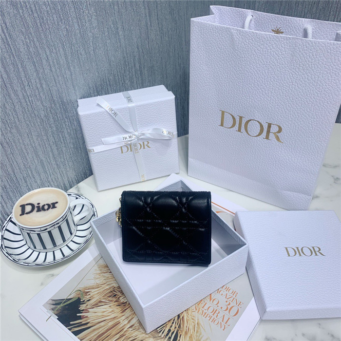 DIOR 디* 양가죽 반지갑 S0178-1