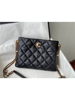 CHANEL 샤* 램스킨 퀼팅 체인 호보백 AS2666