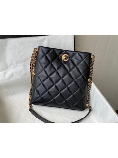 CHANEL 샤* 램스킨 퀼팅 체인 호보백 AS2564