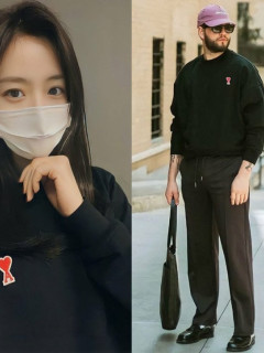  아*(ami) 스몰패치 커플 맨투맨