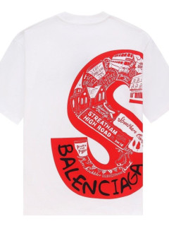 발렌*** X Supreme 발렌*** X슈프림 웨이브 자수로고 백프린팅 티셔츠