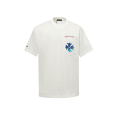크롬** 로고 프린트 반팔 - 화이트